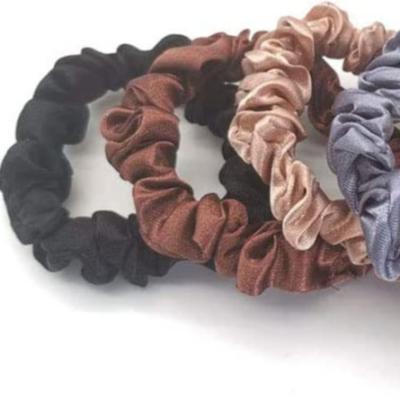 China Small Elastic Hair Tie Soft and Comfortable Silk Hair Tie Elastic Tight Band, Bow Tie Rope Ponytail Hair Elastic Circle Suitable for Women for sale