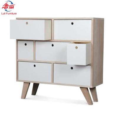 China Luxury interior chest 7 wooden drawers boreal (L.60xD.25xH.69cm) for sale