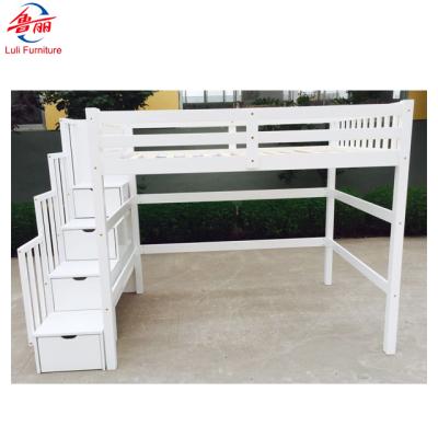 China Luxury Easy Assembly Kids Wooden Bunk Bed With Stairs for sale