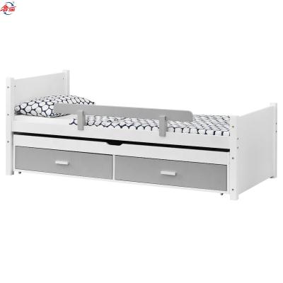 China Luxury luxury kids single headbord bed frame with drawers for sale