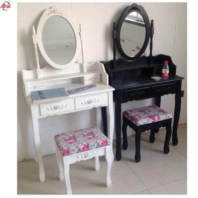 China Luxury High Quality Corner Vanity White Makeup Around Simple Dressing Table Wood For Bedroom for sale