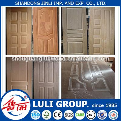 China Auto Wood Veneer Coated Melamine Paper And PVC Faced MDF Door Skin for sale