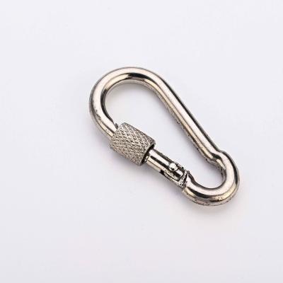 China Health care factory direct sales 8# locking hardware to buckle spring hook stainless steel mountaineering hook zinc 304 316 for sale