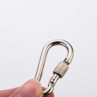 China Health care factory direct sales 9# locking hardware to buckle spring hook stainless steel mountaineering hook zinc 304 316 for sale