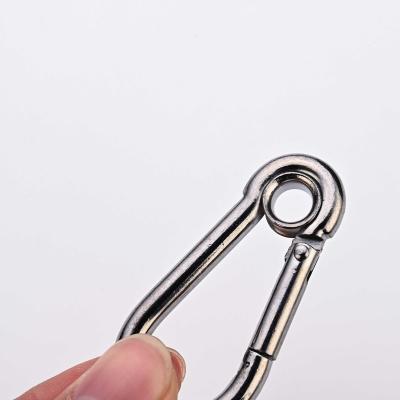 China Health Care Factory Direct Sales 7# Locking Hardware For Buckling Spring Hook Stainless Steel Mountaineering Hook Circled Zinc 304 316 for sale