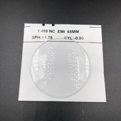 China Wholesale Single Vision Optical Lenses Cr39 1.499/1.50 Uncoated UC Resin Ophthalmic Lens for sale