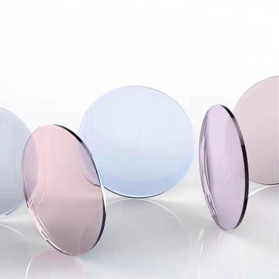 China 1.56 HMC Photochromic Lenses Purple Blue Pink Photochromic High End Quick Change for sale