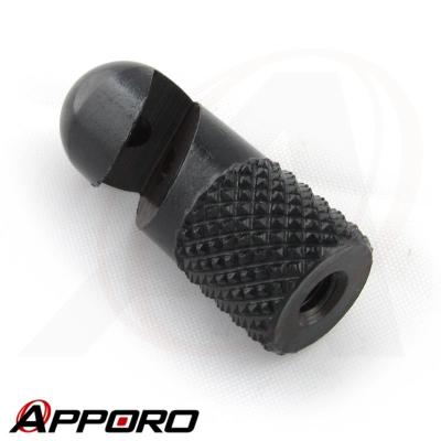 China POM APPORO CNC Lathe Precision Part Black POM Delrin Knurled Hanger Cap Nut for sale