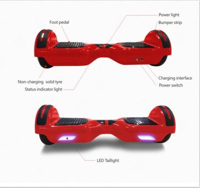 China Portable classic Smart Balance Hoverboard two wheels scooter with running lights and bluetooth for sale