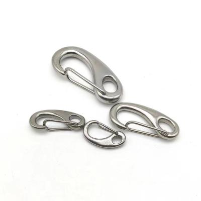 China Heavy Industry Customized 304/316 Stainless Steel Egg Shape Spring Snap Hook Quick Link Carabiner for sale