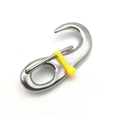 China Wholesale Carabiner 40mm Stainless Steel 304 Egg Shape Quick Spring Heavy Industry Link Hook for sale