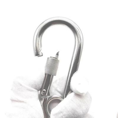 China Health Care Corrosion Resistance Long Service Life Ring Safety Catch Style Stainless Steel Spring Lifting Standard Buckle for sale