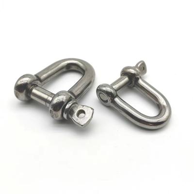 China Reasonable Adjustable Bow Shackle Threaded Wire Safety Bolt Anchor Bow Shackle Stainless Steel D Shaped Shackle for sale