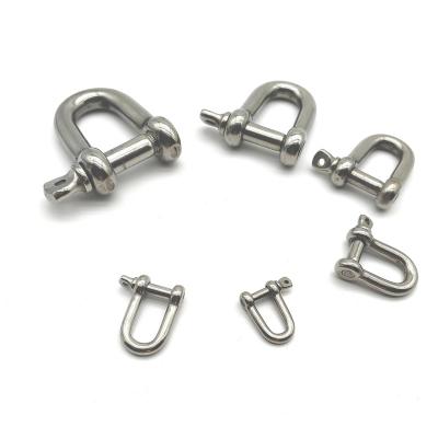 China Wire Anchor Bow Shack Safety Bolt Safety Bolt Capacity Stainless Steel Reasonable Solid Capacity D Shaped Shackle Strong Bearer for sale