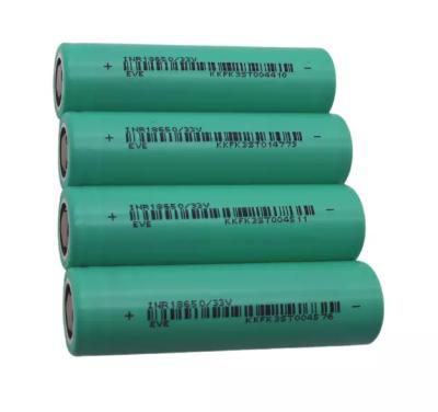 China Toys BRI EVE Cylindrical 18650 3.6v 2550mah 2850mah 3200mah lithium ion battery cell for sale