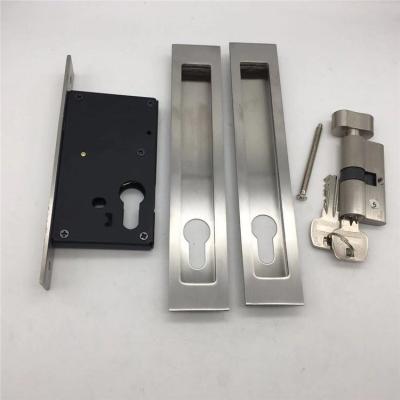 China Stainless Steel Sliding Door Locks Invisible Door Lock With 3 Keys Slide Door Locks for sale