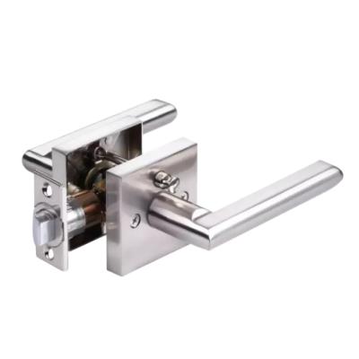 China Luxury Black Tubular Door Lever Door Handle Lever Lock For Privacy Door Lock for sale