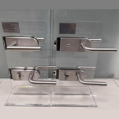 China stainless steel stainless steel glass door lock/door handle/handle glass lock for sale