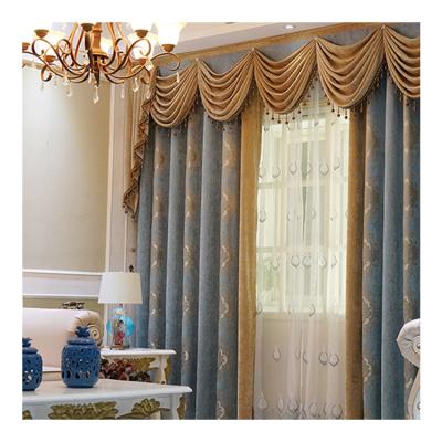 China European Blackout Style Decoration Window Drapes Jacquard Curtain With Drapery Design for sale