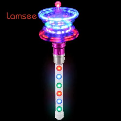 China Festival Decoration Toys Hot Sale Christmas Party Decoration Snowflake Spinning Led Wand for sale