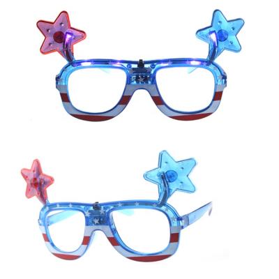 China Independence Day Decoration Neon Party Supplies Led Light Glasses For 4th Of July for sale