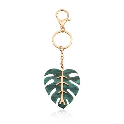 China Eco Friendly Wholesale Small Leaf Clover Gift Stainless Steel Metal Key Chain for sale