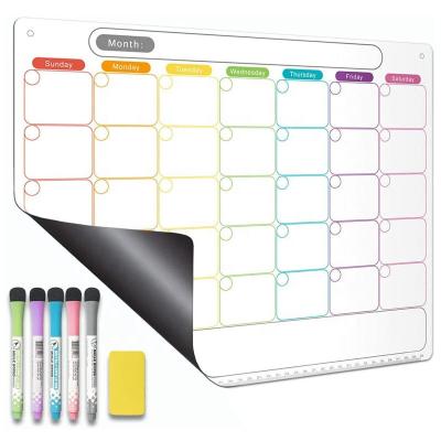 China Weekly Shape Magnetic Whiteboard Planner Fridge Whiteboard Magnet Set with Eraser Marker Pen, Holders Whiteboard Paper Magnet for sale