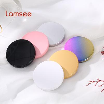 China Pocket Mirror Folded Around Cosmetic Mirror Branded Rose Gold Metal Pocket Mirror Personalized Pocket Mirror for sale