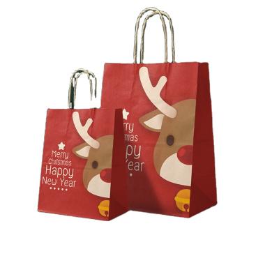 China Recyclable Recyclable Gift Bags Christmas Party Supplies Paper Favor Bags Party Treat Bags for sale