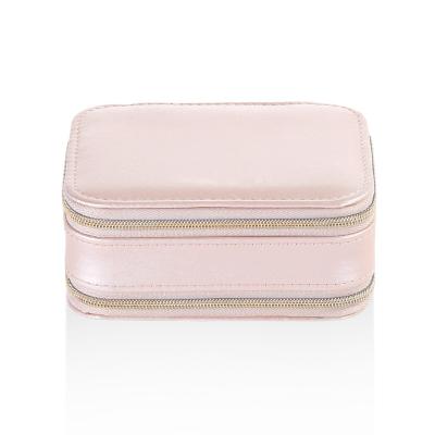 China Shock Resistance Women GirlJewelry Box Packaging PU Leather Portable Organizer Display Storage Holder Case Jewelry Travel Box Double Layers for sale