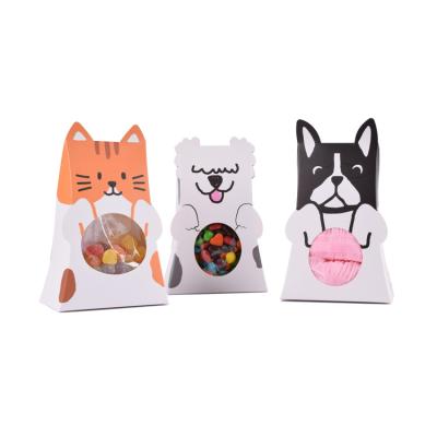 China Recyclable Cute Animal Cardboard Candy Gift Color Color Gift Box Folding Paper Packaging Box for sale