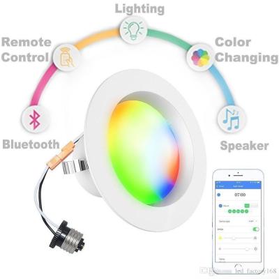 China Bluetooth residencial llevó Downlights AC100~130V 9W 60Hz 2700K/6500K en venta