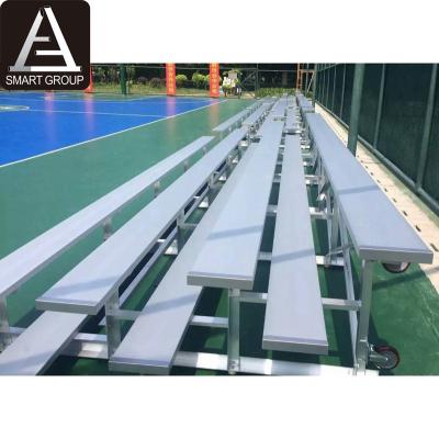 China Aluminum Alloy 6061-T6 Standard 4 Tiers 19' Tilt And Roll Movable Aluminum Bleachers For Sale for sale