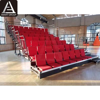 China 58seats stadium customized conference hall indoor stadium bleachers retractable bleachers for sale