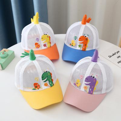 China Wholesale Custom JOINT Logo Full Mesh Trucker Cap Multi Color Embroidery Dinosaur Patch Trucker Hats For Kids for sale