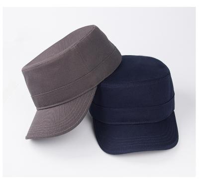 China Promotional Custom Wholesale Plain Black Flat Top Blank Men's Hats Cotton Military Baseball Cap JOINT Twill Military Baseball Cap for sale