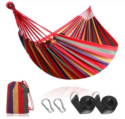 China Modern Hot Selling Cotton Hammock Durable Outdoor Breathable Garden Camping Soft Hammocks for sale