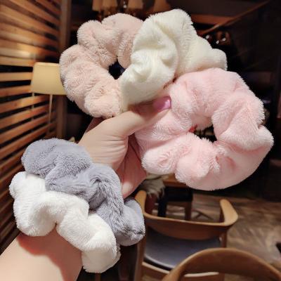 China New Style Women's Hair Band Elastic Hair Bands Plush Hair Scrunchies Soft Head Rope Ponytail Soft Cute Elastic Hair Accessories for sale