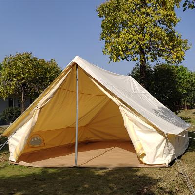 China Camouflage play tent yurt camp hotel oxford fabric bell shaped tent/camping human shaped outdoor thick rainproof double door field tent for sale