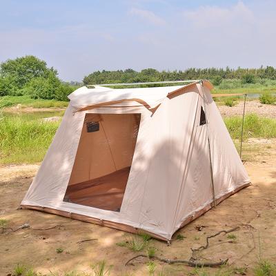 China Camouflage Play Factory Spring Cotton Camping Tent / Camping Field Tent Outdoor Indian 4-6 People Retros for sale