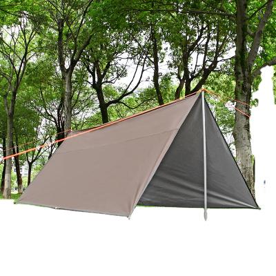 China Diagonal Tether Type Four Corner Canopy Canopy Tent Outdoor Leisure Tent Silver Coated Sunscreen Beach Tent for sale