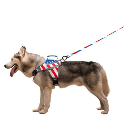 China PU Reflective Vest Type Massage Chest Strap Leash For Dog Leash for sale