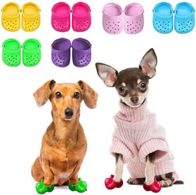 China Best Selling PVC Summer TikTok Croc Candy Colors Sandals With Dog Rugged Anti-Slip Sole Breathable Comfy Shoes For Summer for sale