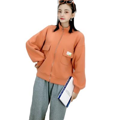 China 2021 NEW High Quality Cropped Front Pocket Casual Wear Coats Zipper Anti-wrinkle 2021 Sports Wear Coats for sale