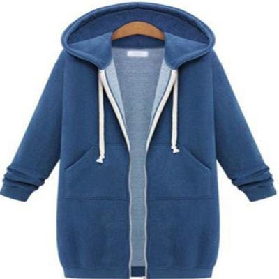 China Polyester& Spandex Long Casual Warm Comfortable Thick Hooded Women's Breathable Coat for sale