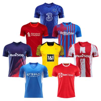 China Breathable two-piece jersey set 2020-2021 Thai quality soccer jersey supplier for sale