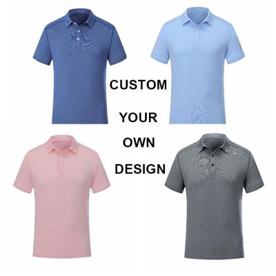 China Wholesale custom men's golf sport embroidery logo print embroidery logo men's T-shirts Anti-wrinkle short sleeve oversized polo shirt for sale