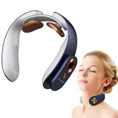 China Handheld Wireless NECK Radio Passionate Deep Tissue Smart Neck Massager for Neck Pain Relief for sale