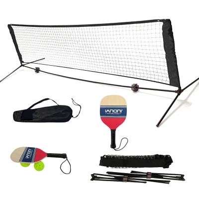 China Portable Pickleball Set With Net Portable Pickleball Ball Net Pickleball Racket Wooden Paddle Bag Rigged Balls Net for sale