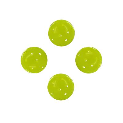 China IANONI Green Pickleball Ball Rotomolding Process Good Quality 12 A PE Pickleball Ball 74+/-2MM Bag for sale